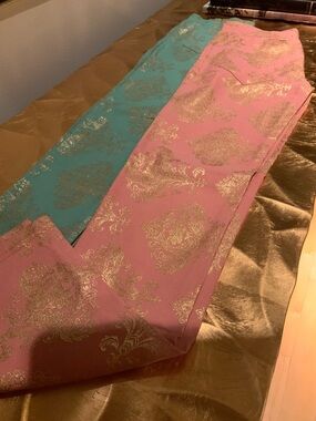 Pink Ànd Blue Skinny Pants Sz S